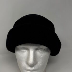 Lands End Mens Black Polartec Fleece Aircore Beanie Hat Size L/XL